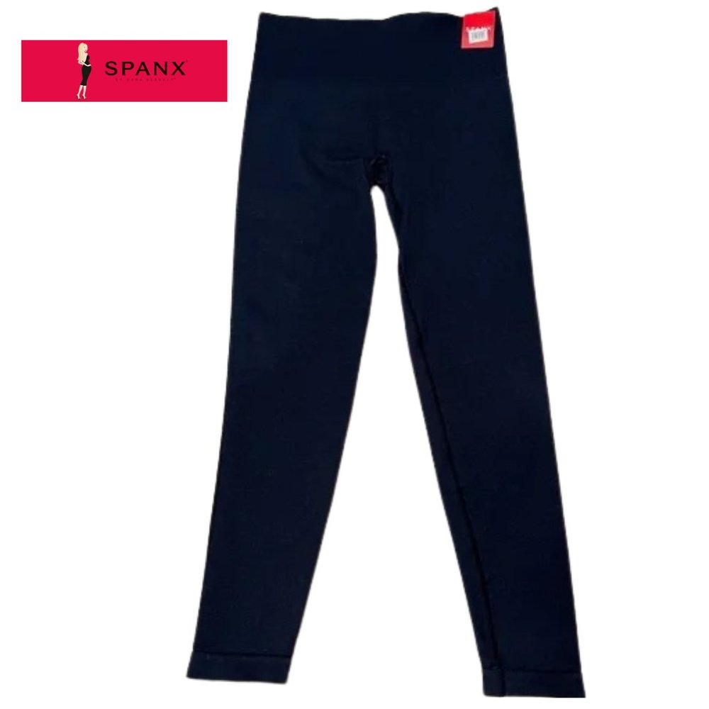 Spanks seamless stripe track leggings Large navy haze new with tags